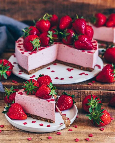 Vegan Strawberry Cheesecake No Bake Bianca Zapatka Foodblog