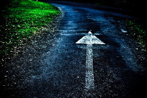 Arrow Sign On The Road Free Photo Download Freeimages