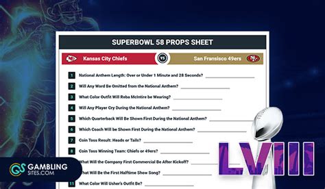 Free Printable Super Bowl Prop Bet Sheets For 2024