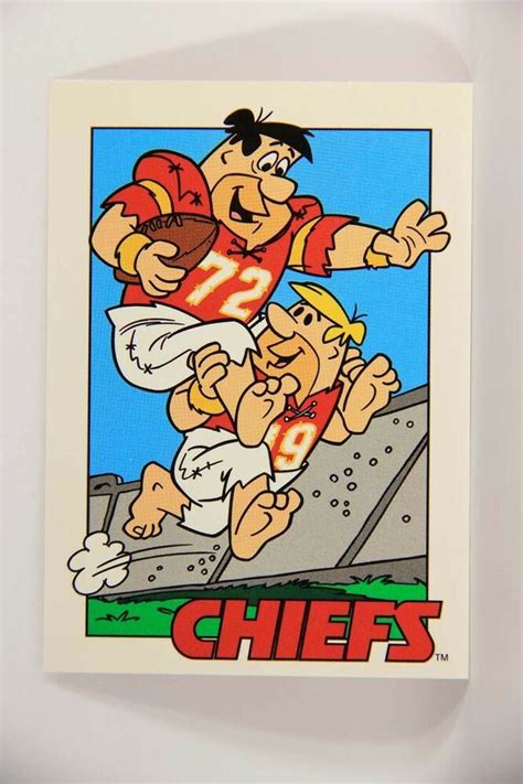 The Flintstones Nfl 1993 Trading Card 40 Kansas City Chiefs Schedule