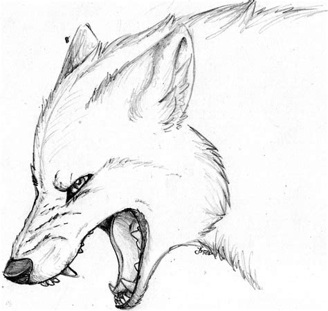 Angry View Angry Wolf Side View Drawing Gif