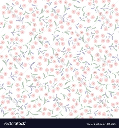 Floral White Pattern Flower Seamless Background Vector Image