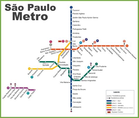 Plano Sao Paulo Atualizado Mapa Mapa Del Metro De Sao Paulo Para Images