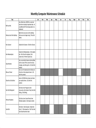 I have selected a1:a9 for this example. 15+ Free Maintenance Schedule Templates - Word Excel Formats