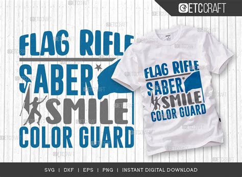 Flag Rifle Saber Smile Color Guard SVG Graphic By Pixel Elites