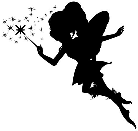 Silhouette Fairy Clip Art Sillhouette Png Download 80007592 Free