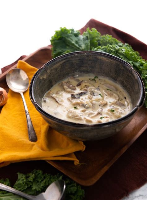 Quick And Easy Creamy Wild Mushroom Soup Two Lucky Spoons