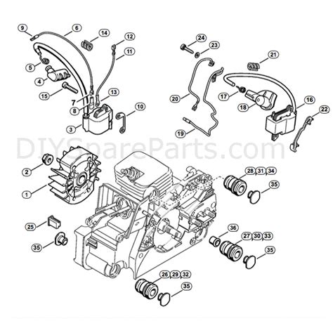 Stihl Ms 170 Chainsaw Ms170 2 Mix Parts Diagram Ignition