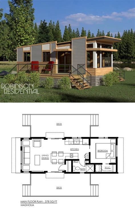 Contemporary Magnolia 378 Robinson Plans Small House Modern House