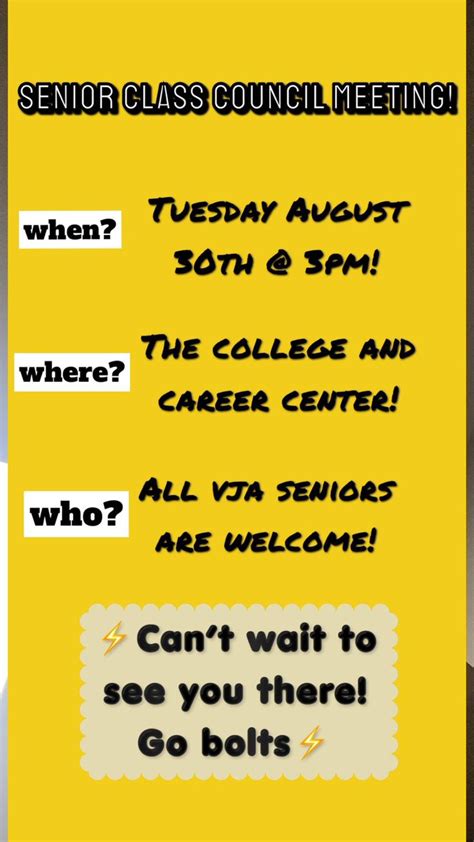 Vja Senior Class Council On Twitter Get Excited The First Senior