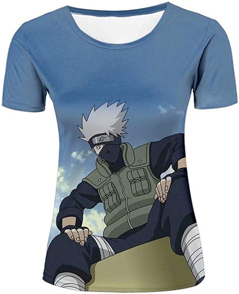 Womens T Shirt Kakashi Hatake Naruto 3d Printing Tees Shirt Short Sleeve Blouse Tops M Amazon
