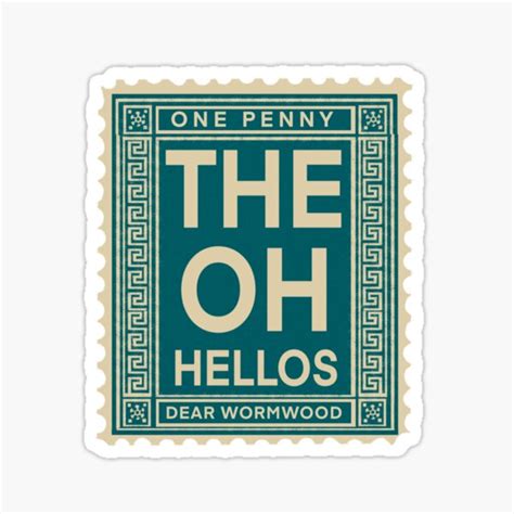 One Penny The Oh Hellos Sticker For Sale By Rivendellsart Redbubble