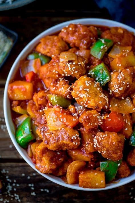 Sweet and sour pork doesn't need an introduction. Sweet and Sour Chicken - Nicky's Kitchen Sanctuary