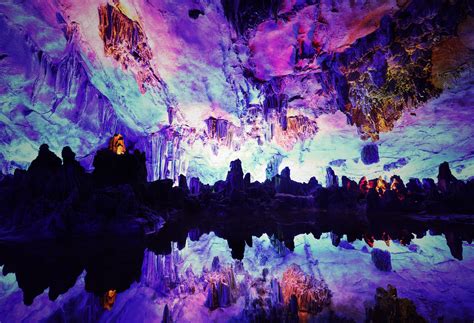 Cosmic Reed Flute Cave Guilin Guangxi China Crystals Wallpaper