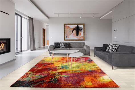 Unsere zahlreichen designs und stilrichtungen bringen gemütlichkeit, wärme und ein teppiche verschönern jeden wohnbereich und schaffen dabei eine gemütliche atmosphäre, in welcher man. ARTWORK FLURRY moderner Designer Teppich bunt | Shop