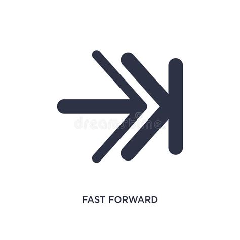 Fast Forward Icon On White Background Simple Element Illustration From