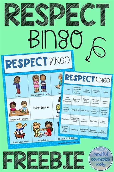 Freebie Respect Bingo Teaching Kids Respect Social Skills For Kids