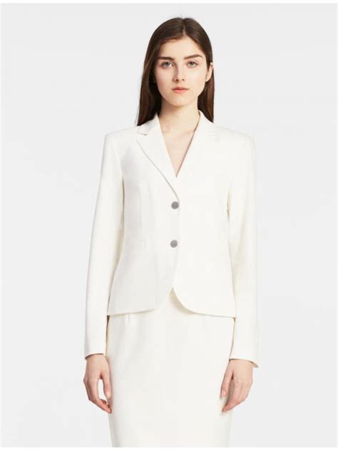 Msrp $149 calvin klein womens blue plaid suit wear to work jacket size 18w. Calvin Klein Suiting & Jackets - Womens Two Button Cream Suit Jacket Cream - ASC Vicenza
