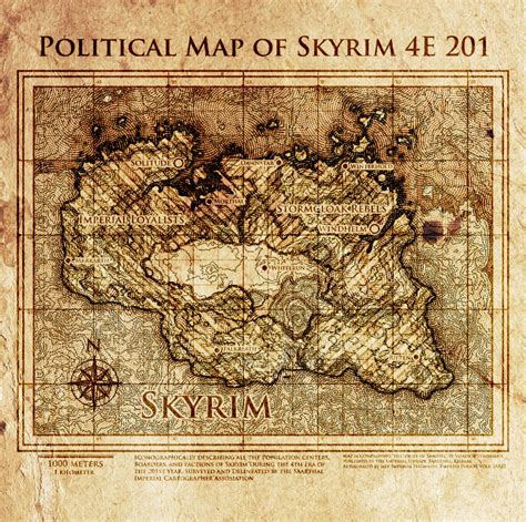 Elder Scrolls Political Map Of Skyrim 4e201 By Skullsmithy On Deviantart