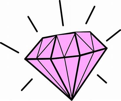 Diamond Clip Clipart Pink Sparkle Diamant Shiny