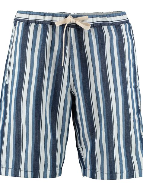 Paolo Pecora Striped Cotton Linen Bermuda Shorts Paolopecora Cloth