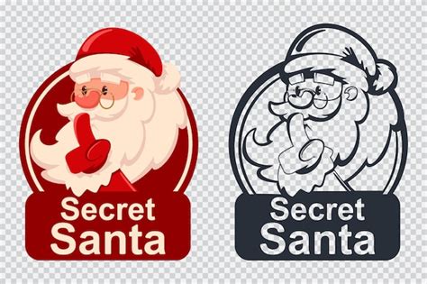 Premium Vector Secret Santa Vector Cartoon Funny Christmas