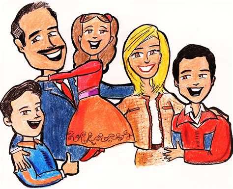 Tony Garabato Caricaturista Dibujo De Familia