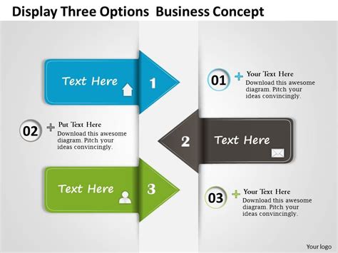 0314 Business Ppt Diagram Display Three Options Business Concept