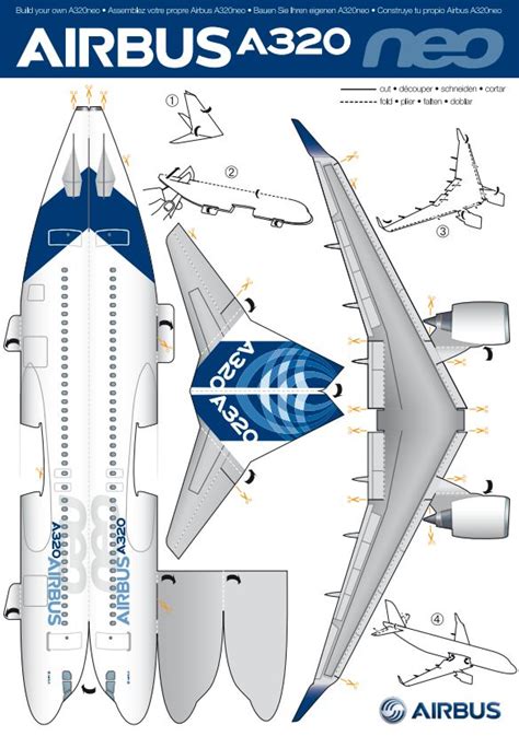 Airbus Diy Modelos De Aviones Avión De Cartón
