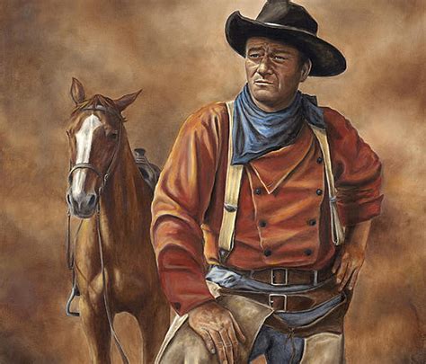 John Wayne Art Paintings Cool People Horses Cowboys Hd Wallpaper