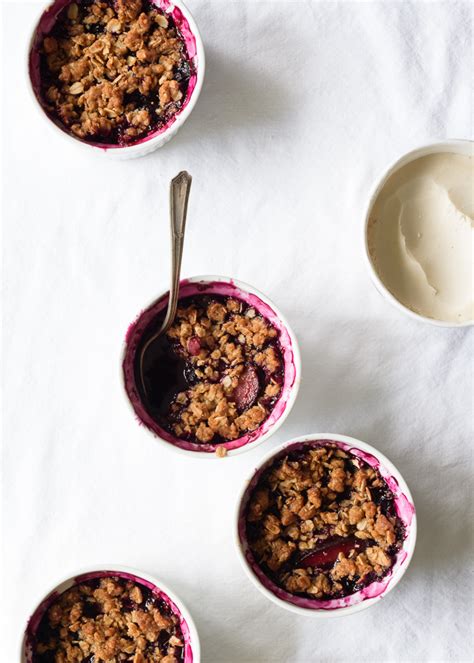 Blueberry Plum Crumbles With Cardamom Fork Knife Swoon