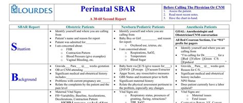 Perinatal Sbar ≡ Fill Out Printable Pdf Forms Online
