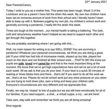 Headteachers Letter To Struggling Parents About Homeschooling Leaves