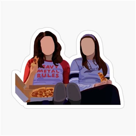 Rory And Lorelai Glossy Sticker By Taylor Tran In Girlmore Girls Girl Stickers