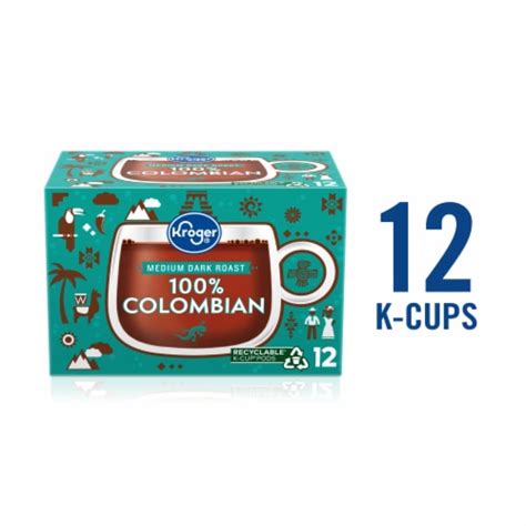 Kroger® 100 Colombian Medium Dark Roast K Cup Coffee Pods 12 Ct Fred Meyer
