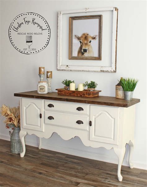 Buffet Makeover On A Budget From Contemporary To Farmhouse