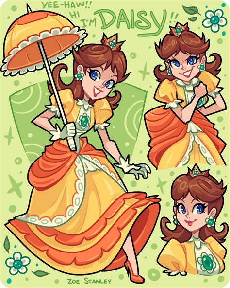 Princess Daisy By Zoestanleyarts On Deviantart Super Mario Art