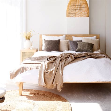 Super single bed frames tags: Teak Bed Frame | Rattan Bed - Whitewash - Originals Furniture