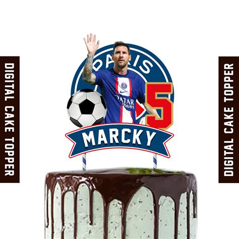 Digital Messi Cake Topper Birthday Etsy