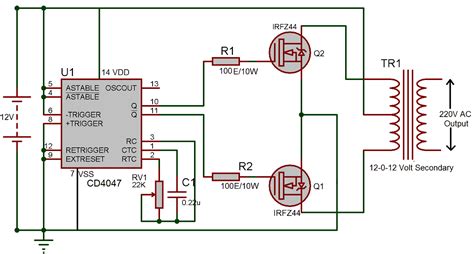 12v Dc To 220v Ac Inverter Circuit And Pcb