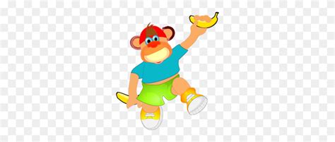 Monkey Holding Banana Clip Art Monkey Banana Clipart Flyclipart