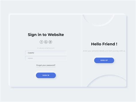 Sliding Login And Registration Form Using Html Css And Javascript — Codepel