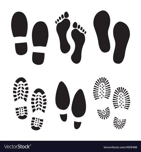 Footprints Shoes Royalty Free Vector Image Vectorstock