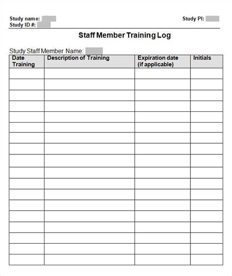 Forklift training is a daunting task. Training Log Templates | 11+ Free Printable Word, Excel ...