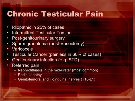 Evaluation Of Testicular Pain