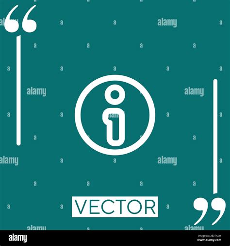 Information Circular Button Outline Vector Icon Linear Icon Editable