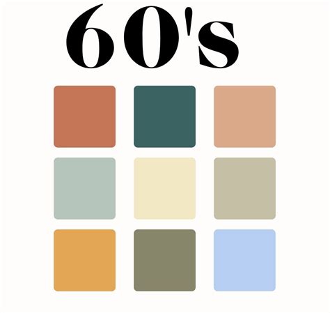 60s Color Palette Color Palette Design Color Palette Color Schemes