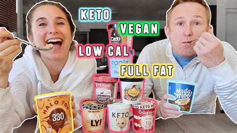 HEALTHY ICE CREAM Taste Test Review Trying Vegan Keto Low Calorie