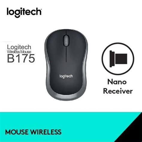 Logitech B175 Black Wireless Usb Optical Mouse Shopee Malaysia