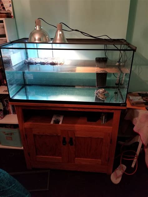 40 Gallon Turtle Set Up For Our False Map Turtle Benny Map Turtle